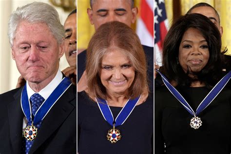 Clinton Steinem Oprah Among Recipients Of Medal Of Freedom