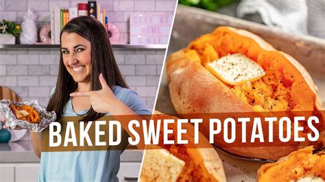 We recommend baking potatoes at 400 degrees f for about an hour. How to Bake Sweet Potatoes - YouTube