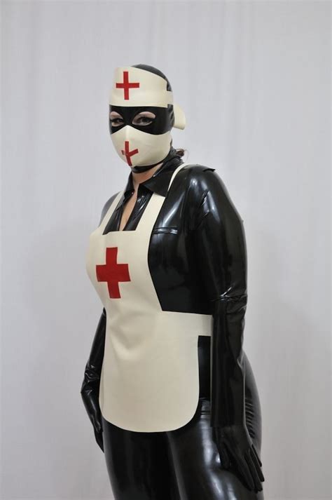 N Bdsm Beautiful Nurse Latex Hood Latex Suit Dominant Women