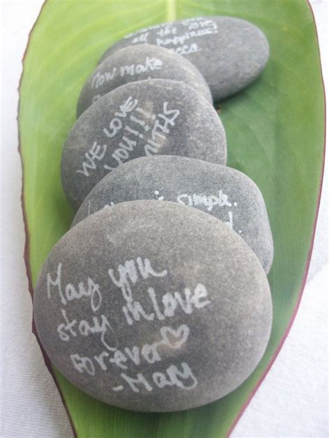 Instead Of Having A Guest Bookuse Pebbles Such A Cute Idea