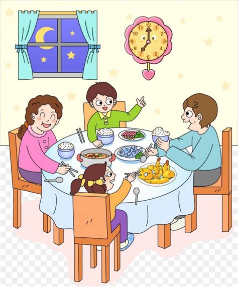 Clipart Eating Dinner