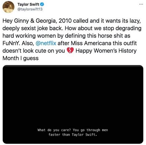Taylor Swift Slams Netflix Show Ginny And Georgia For Deeply Sexist