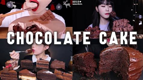 Chocolate Cake Asmr Mukbang Compilation Youtube
