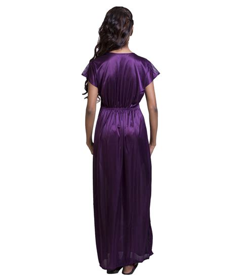 Buy Ishin Purple Silk Nighty Online At Best Prices In India Snapdeal