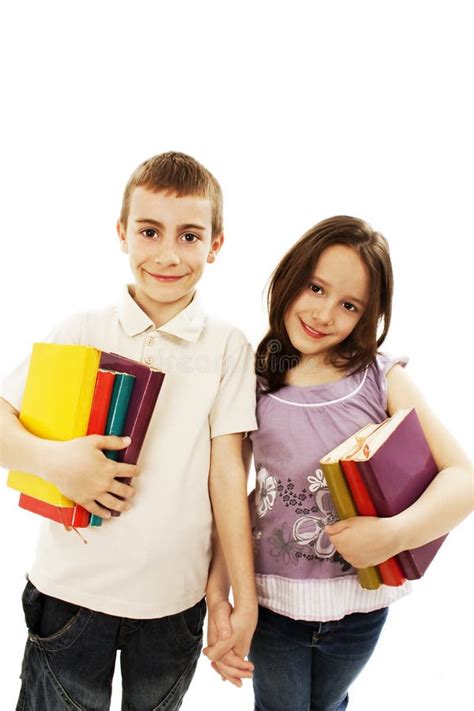Two Children Students Returning To School Stock Image Image 24264861