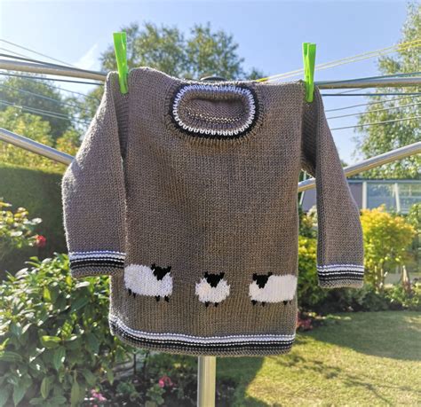 Knitting Pattern for Sweater with Sheep, Sheep Jumper Knitting Pattern ...