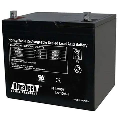 Ultratech Im 121000 12v 100 Ah Sla Battery Nb Terminal Jbj Supply Store