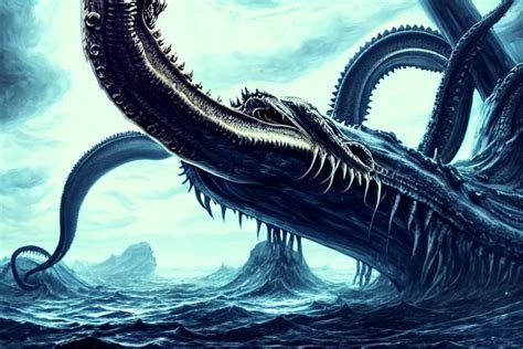 The Leviathan Vs The Kraken Ultra Realistic Concept Stable