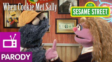 Cookie Monster Learns To Wait His Turn In When Cookie Met Sally A Sesame Street Parody Of