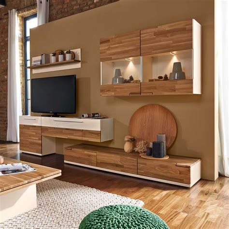 Dies spricht für modernes design und eleganz. TV Wand Cengura in Eiche und Weiß | Wohnzimmerschränke ...