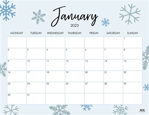 January 2023 Calendars 50 Free Printables Artofit