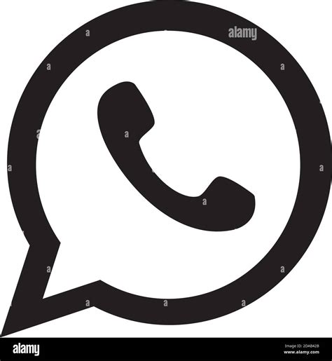 Whats App Instant Messaging Logo Icon Over White Background Silhouette