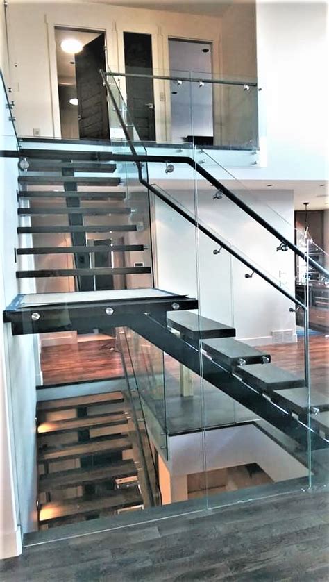Metal And Glass Staircase Mono Stringer South Coast Steel Sussex