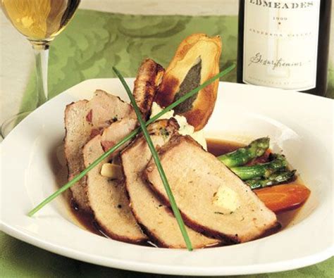 Transfer to oven, and braise pork, covered, basting every hour, until meat is falling off the bone, about 4 hours. Ale-braised bone-in pork loin chop with spinach, prosciutto and smoked gouda mousseline | Pork ...