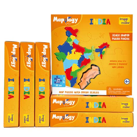 States Of India Map Puzzle Educational Toy And Learning Aid For Kids