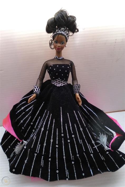 vintage mattel black barbie doll black and pink ball gown rare vgc 1777319932