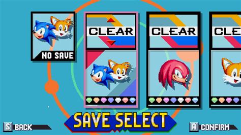 Mania Style Data Select Sonic 3 Air Mods