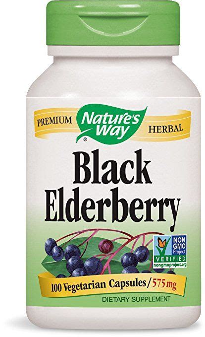 Natures Way Elderberry Capsules 575 Mg 100 Count Natural Diy Natural