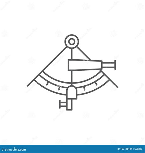 sextant vector icon symbol isolated on white background stock vector illustration of label