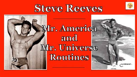 Steve Reeves Mr America And Universe Routines How Steve Reeves Trained