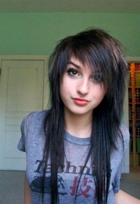 out of this world long layered emo hairstyles with bangs short sexy black womens colored easy