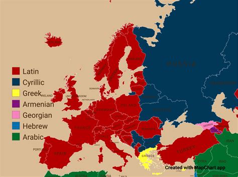 Map Of The Alphabets In Europe