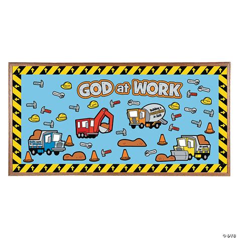 God At Work Construction Bulletin Board Set Oriental Trading