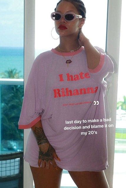 Rihanna Wears I Hate Rihanna T Shirt To Commemorate Last Moments Of