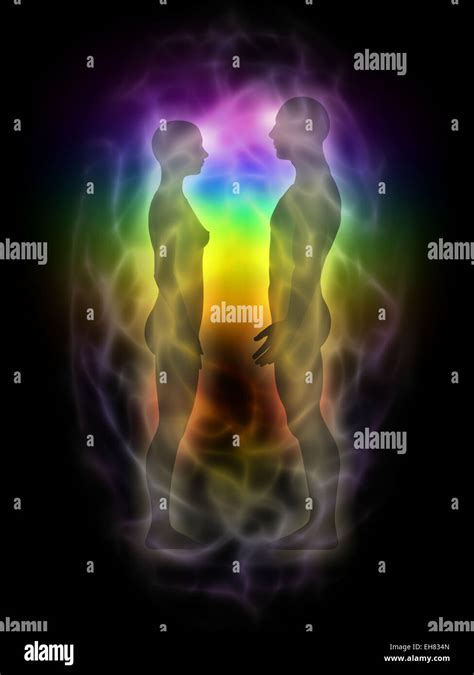 Human Aura Healing Energy Silhouette Stock Photo Alamy