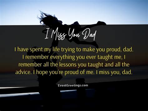 25 I Miss You Dad Quotes And Messages With Images Events