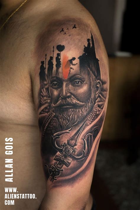 Shivaji Maharaj Tattoo By Allan Gois At Aliens Tattoo India Witness How The Historical And