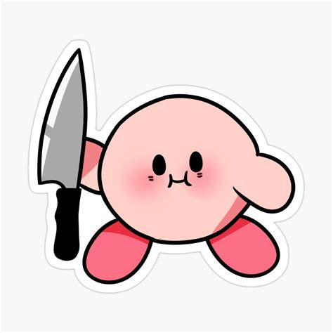 Check out amazing kirby artwork on deviantart. 'Cute kirby with knife sticker desing ' Sticker by Kagui | Cute stickers, Fun stickers, Cool ...