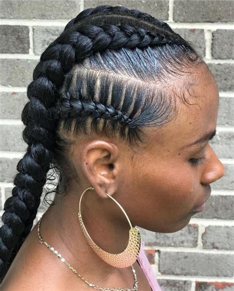 Long cornrow braids for black hair. 39+ Latest Cornrow Styles with Natural Hairstyles for ...