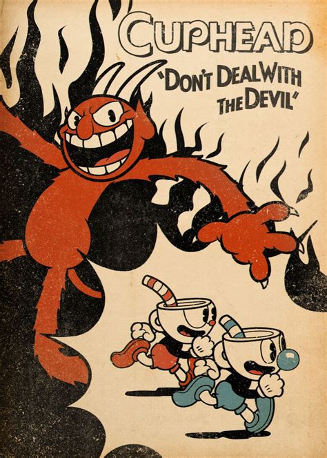 Don T Deal With The Devil Poster Picture Metal Print Paint By Cuphead Displate