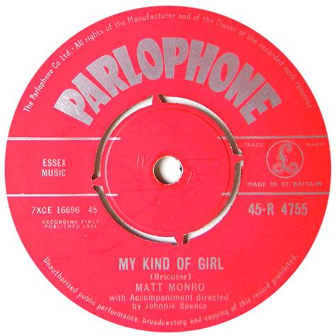 Matt Monro My Kind Of Girl Releases Discogs