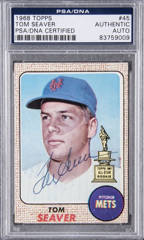 August 31, 2020 (75 years old). Lot Detail - 1968 Topps #45 Tom Seaver Signed Card - PSA/DNA Authentic