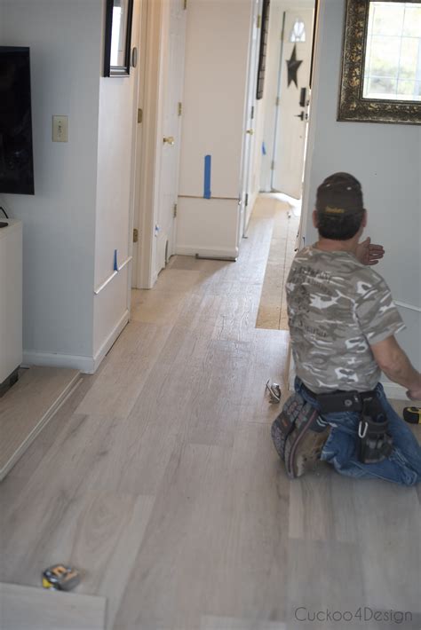 We started by laying down a full sheet and glued it down with high strength 90. Why I chose Karndean vinyl wood plank flooring | Cuckoo4Design