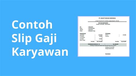 10 Contoh Slip Gaji Karyawan Lengkap Format Dan Kompo Vrogue Co