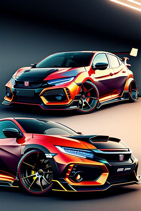 Lexica - Cyberpunk style 2022 Honda Civic Type R, cyberpunk 2077
