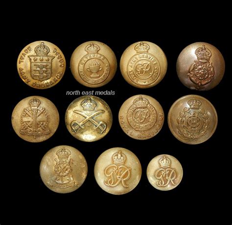 Collection Of British Army Corps Uniform Buttons 11 British Badges