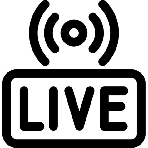 Live Streaming Basic Rounded Lineal Icon