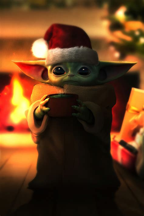 640x960 Baby Yoda Christmas Iphone 4 Iphone 4s Hd 4k Wallpapers