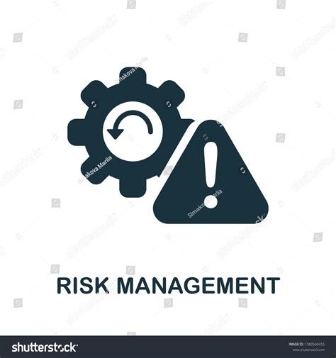 Risk Management Icon Monochrome Simple Risk Stock Vector Royalty Free
