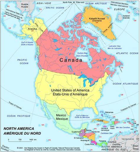 Free Printable Political Map Of North America Printable Online