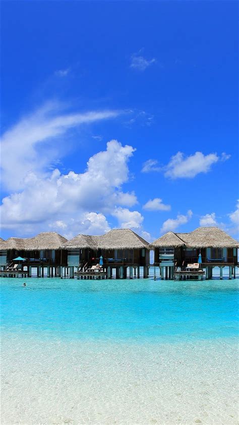overwater bungalows iphone 8 wallpapers free download