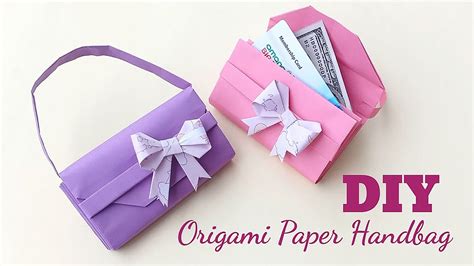 How To Make Paper Handbag Origami Paper Craft Ideas Easy Origami
