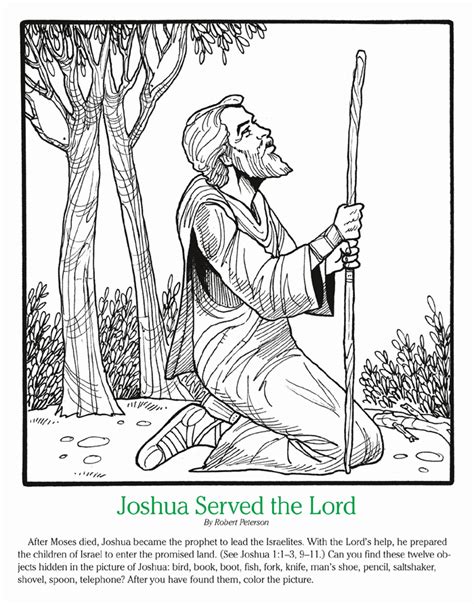 Joshua And The Promised Land Coloring Page Coloring Home