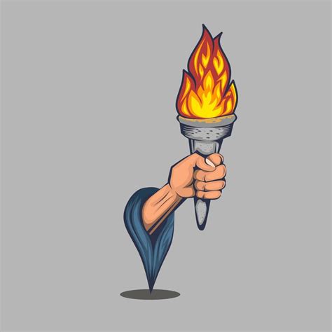 Olympic Torch Logo With Hands