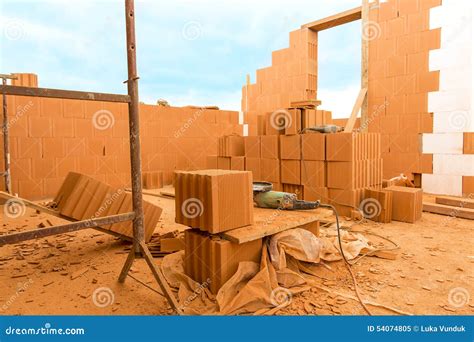 Brick by Brick, Build a House on Your Own. Stock Image - Image of