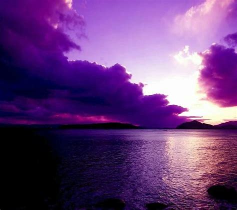 Awesome Purple Sunset Beautiful Sky Background Screensavers